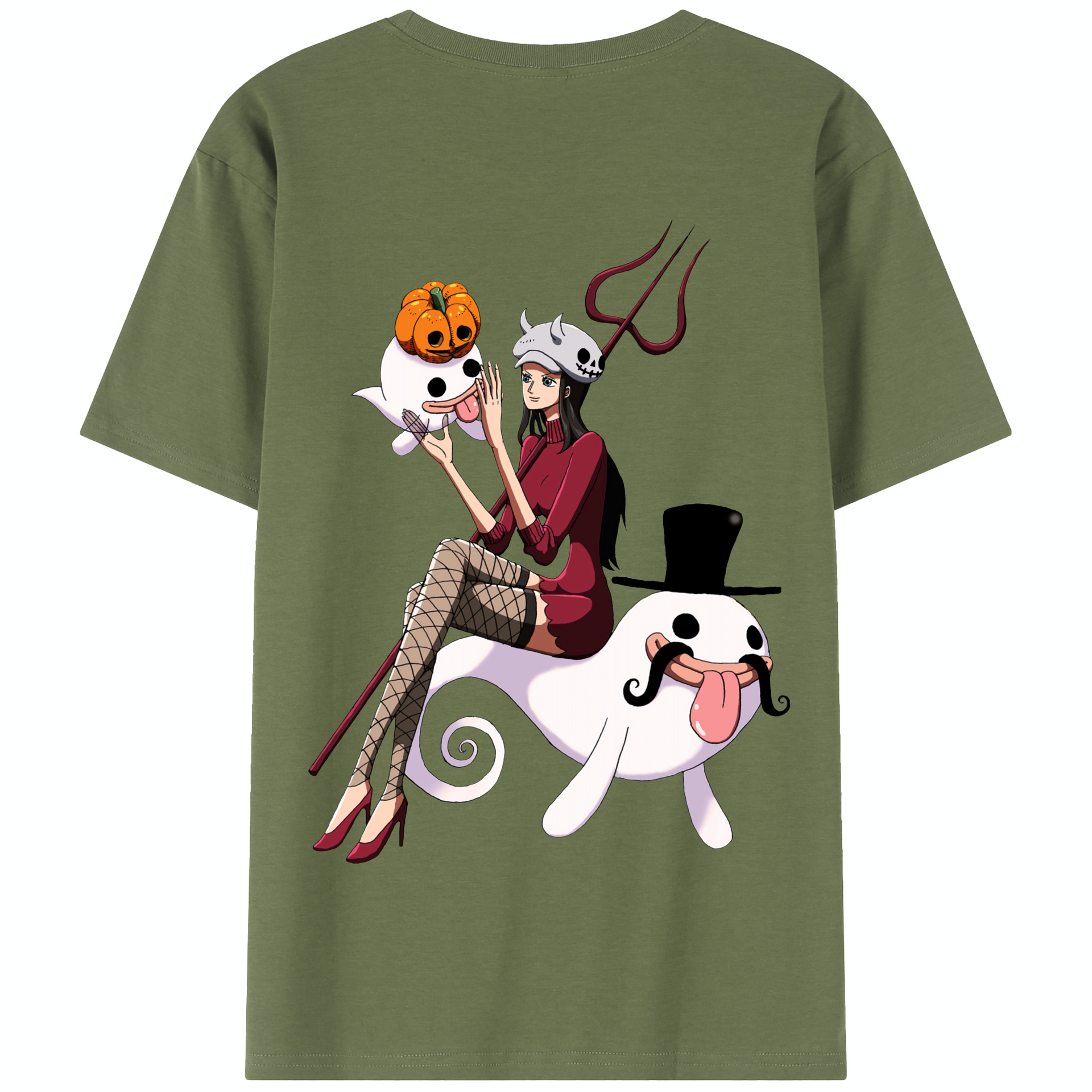 ワンピース ニコ・ロビン ONE PIECE Nico Robin 綿100％半袖Tシャツ（背面プリント）